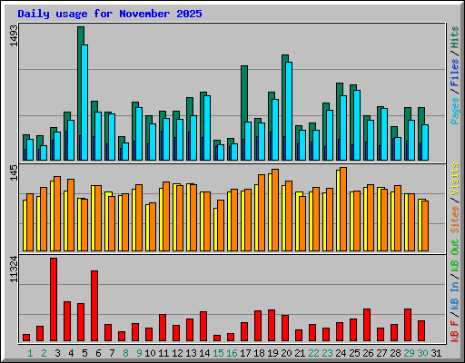 Daily usage for November 2025