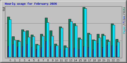 Hourly usage for February 2026